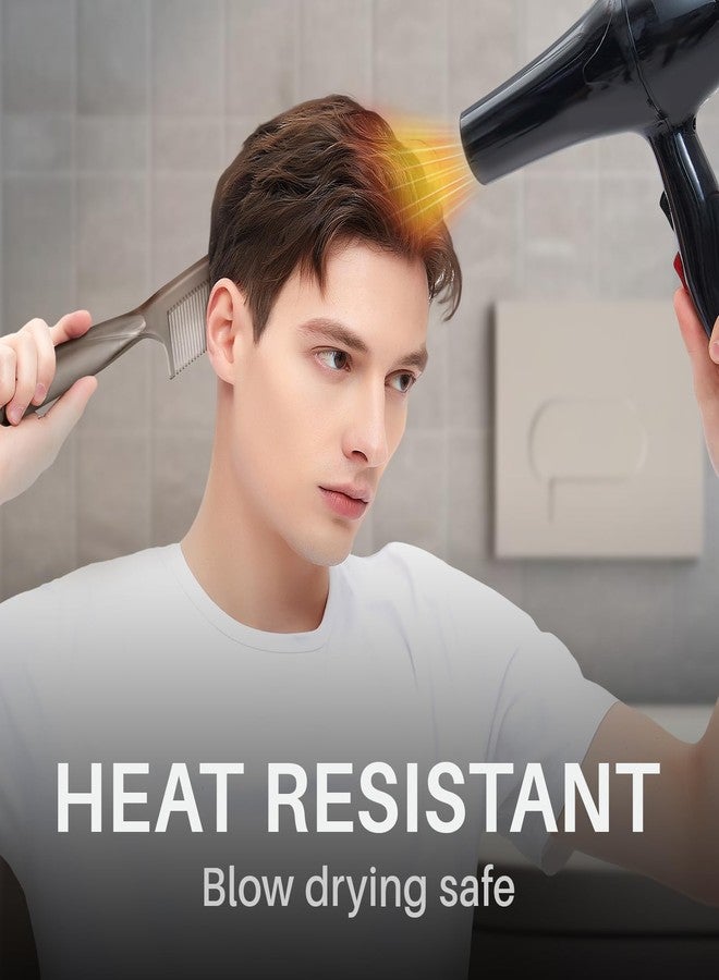 RHOS Detangler Hair Comb for Women and Men-Wide Tooth Comb for Curly,Thick,Wavy,Long Hair,Large Tooth Detangling Comb for Wet and Dry Hair-Styling Essentials Round Handle Hairdressing Comb(Gray) - Image 2